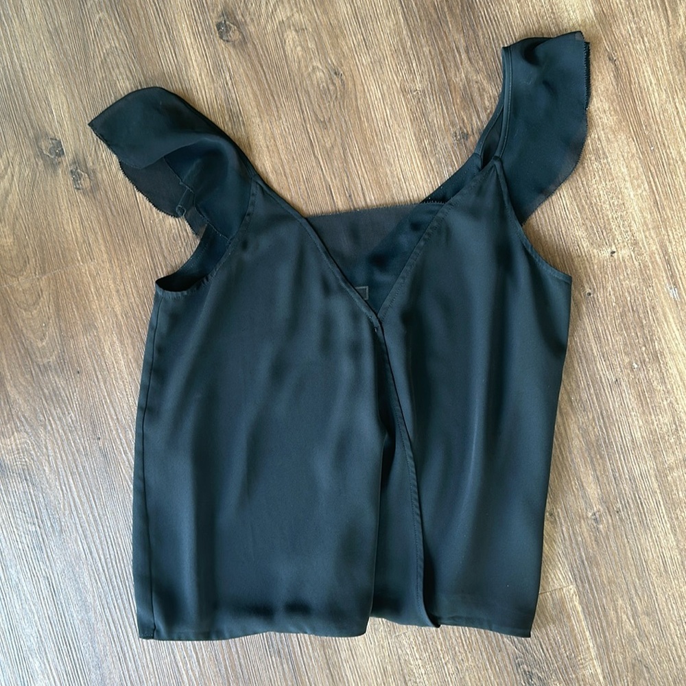 Black frilly tank